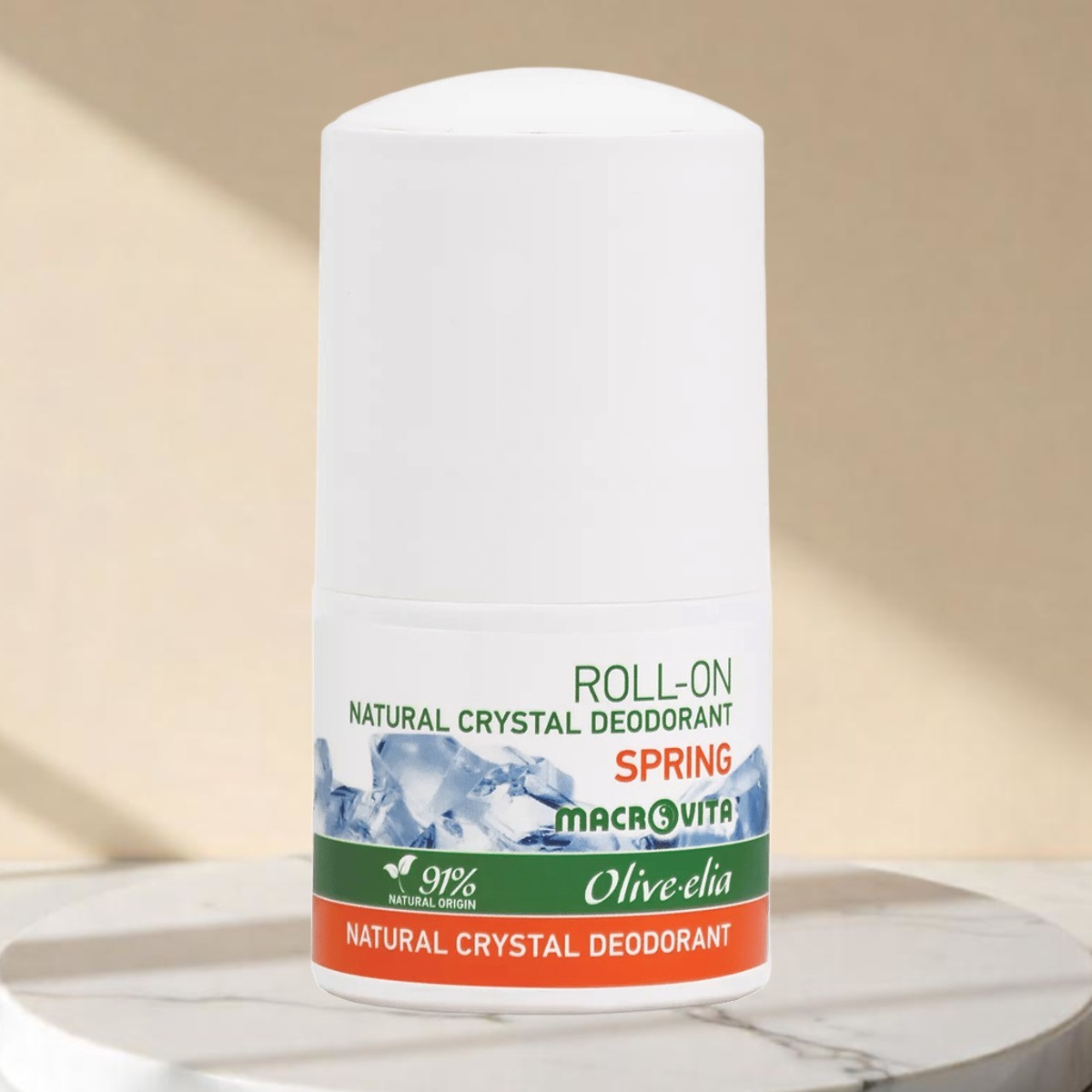 Olive.elia Natürliches Kristall-Deodorant Roll-on "Frühling" - 24h Schutz
