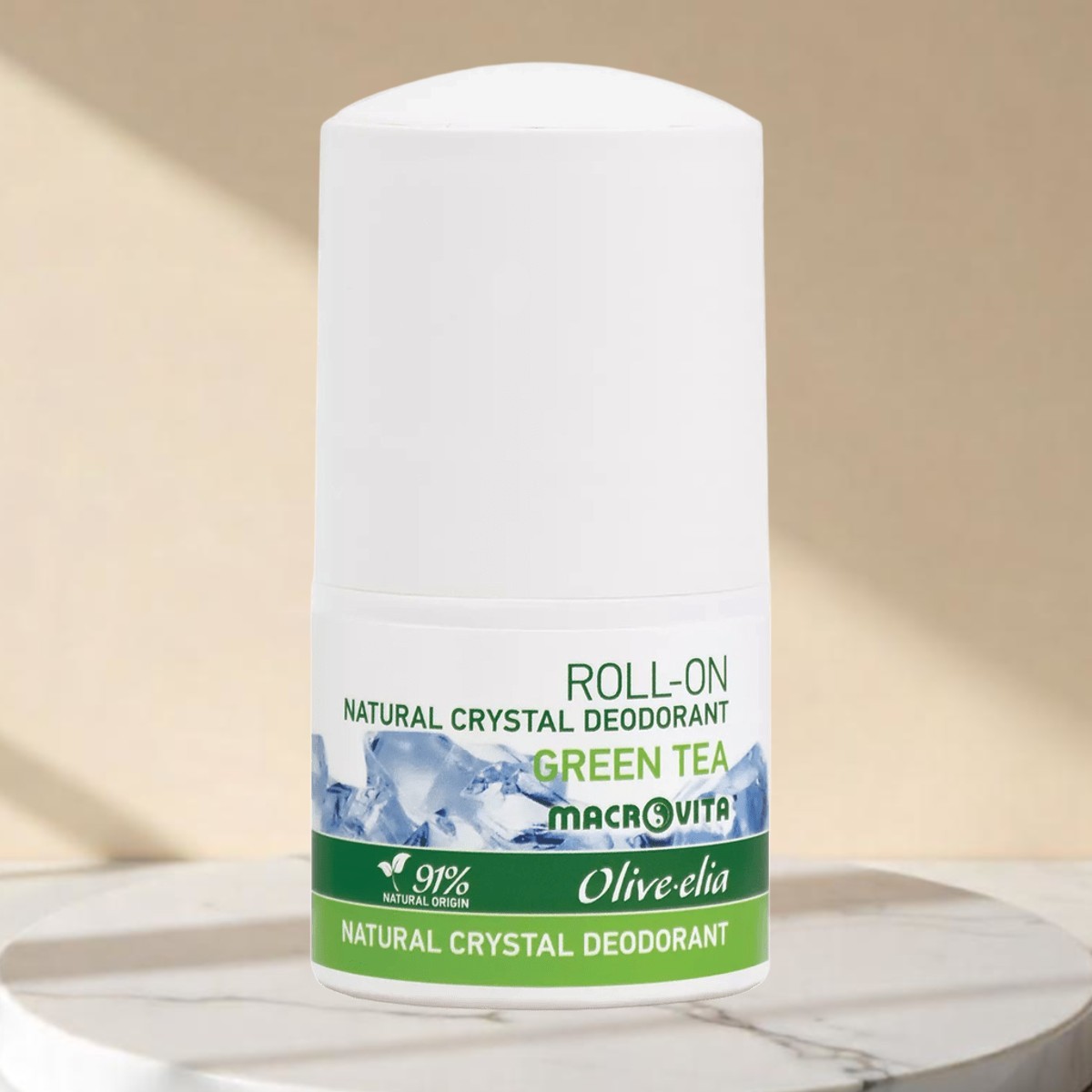 Olive.elia Natural Crystal Deodorant Roll-on Grüner Tee - Natürlicher Schutz