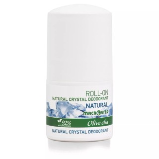 Olive.elia Naturkristall Deo Roll-on Natural | 24h Schutz - Parfümfrei
