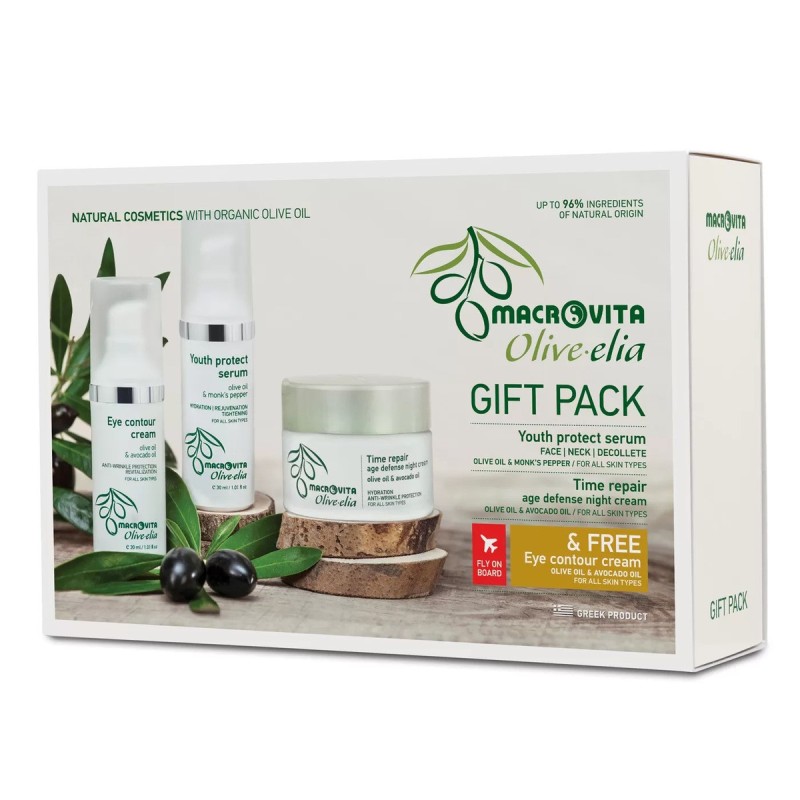 Olive.elia Gesichtspflege-Set Anti-Age – Anti-Aging Pflege für alle Hauttypen