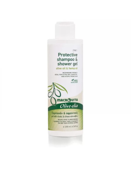 33154_Olive elia_Schützendes Shampoo & Duschgel 2in1 200ml_Macroviva 1