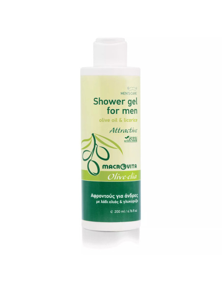 33061_Olive elia_Duschgel für Männer Attractive 200ml_Macroviva 1