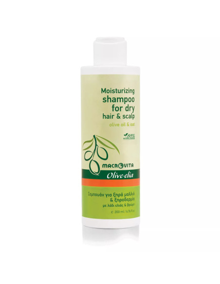33146_Olive elia_Feuchtigkeitsspendendes Shampoo für trockenes Haar 200ml_Macroviva 1
