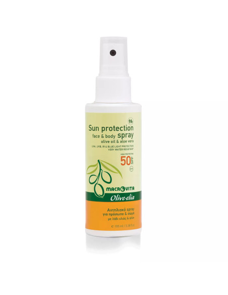 33184_Olive elia_Sonnenschutzspray Gesicht & Körper LSF50 100ml_Macroviva 1