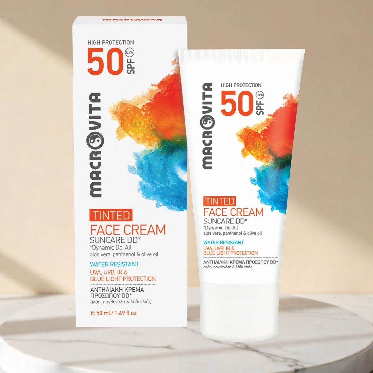 Macrovita Sonnencreme DD* Gesicht LSF50 Getönt | Sonnenschutz