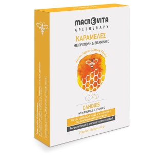 Macrovita Hustenbonbons Zitrone | Propolis, Vitamin C & Kräuter