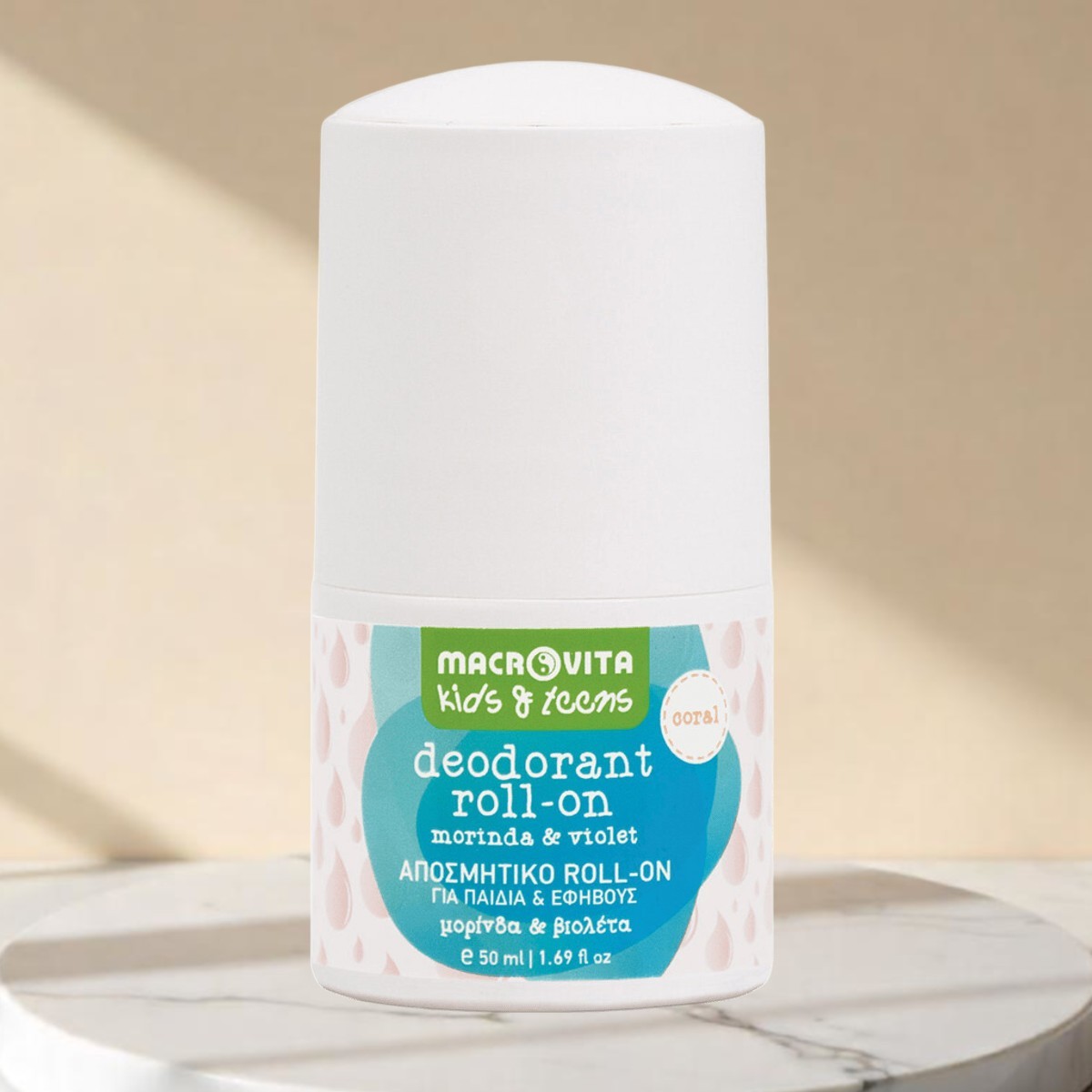 Macrovita Kids & Teens Deodorant Roll-on Coral | Milder Deo Schutz für Kinder