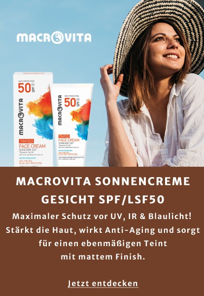 MACROVITA SONNENCREME GESICHT SPF/LSF50 Maximaler Schutz vor UV, IR & Blaulicht!  Stärkt die Haut, wirkt Anti-Aging und sorgt  für einen ebenmäßigen Teint  mit mattem Finish.  Jetzt entdecken
